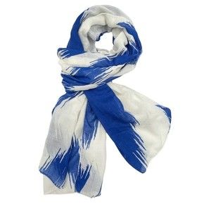 Echo Unisex Scarf Blue White 76 in X 40 In New